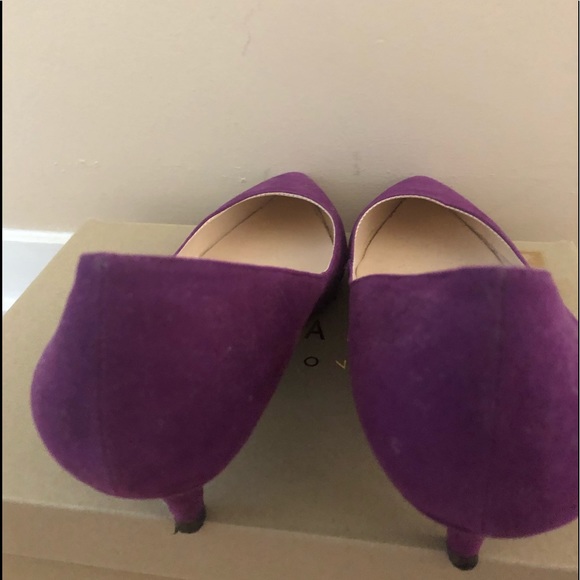 💜 LOSLANDIFEN Low Heels Shoes in Stunning Dark Violet 💜 Colour - Picture 5 of 8